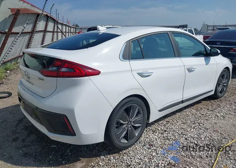 2017 Hyundai Ioniq Hybrid Limited из США, поврежденный, VIN KMHC85LC1HU051838